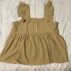 Army green tank top